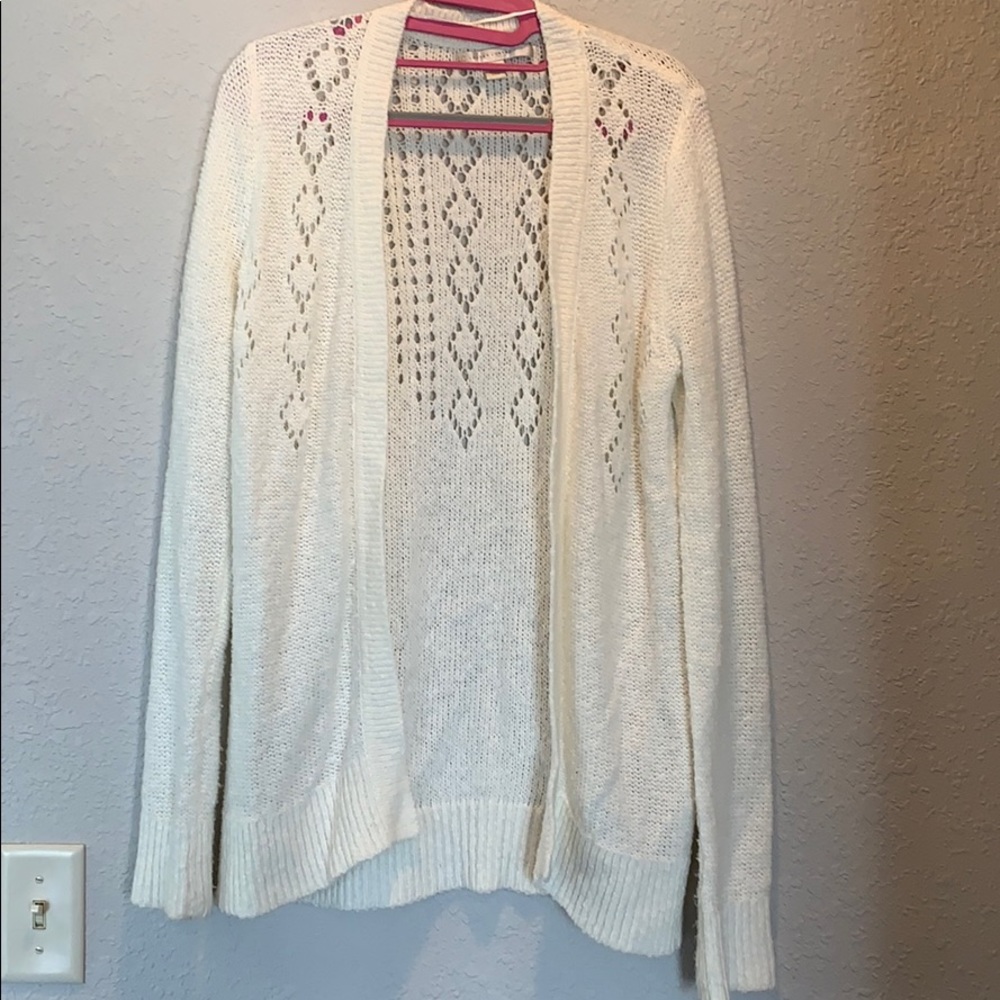 White cardigan